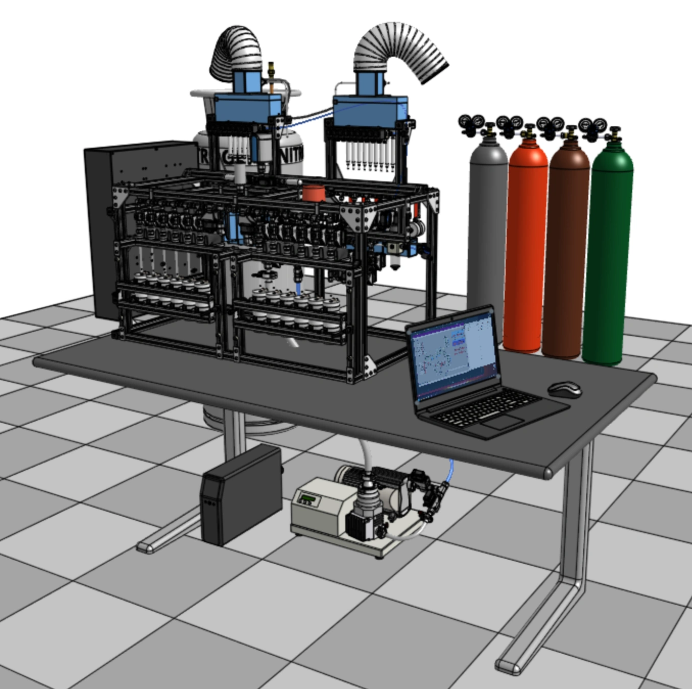 CEGS 12X featuring 12 graphite reactors and 12 inlet ports