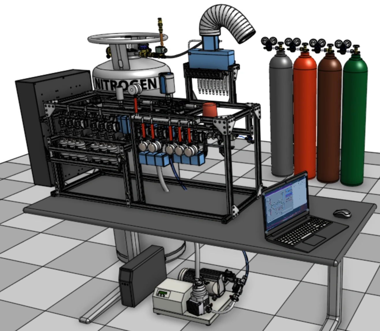 CEGS 6X, featuring 6 graphite reactors and 6 inlet ports
